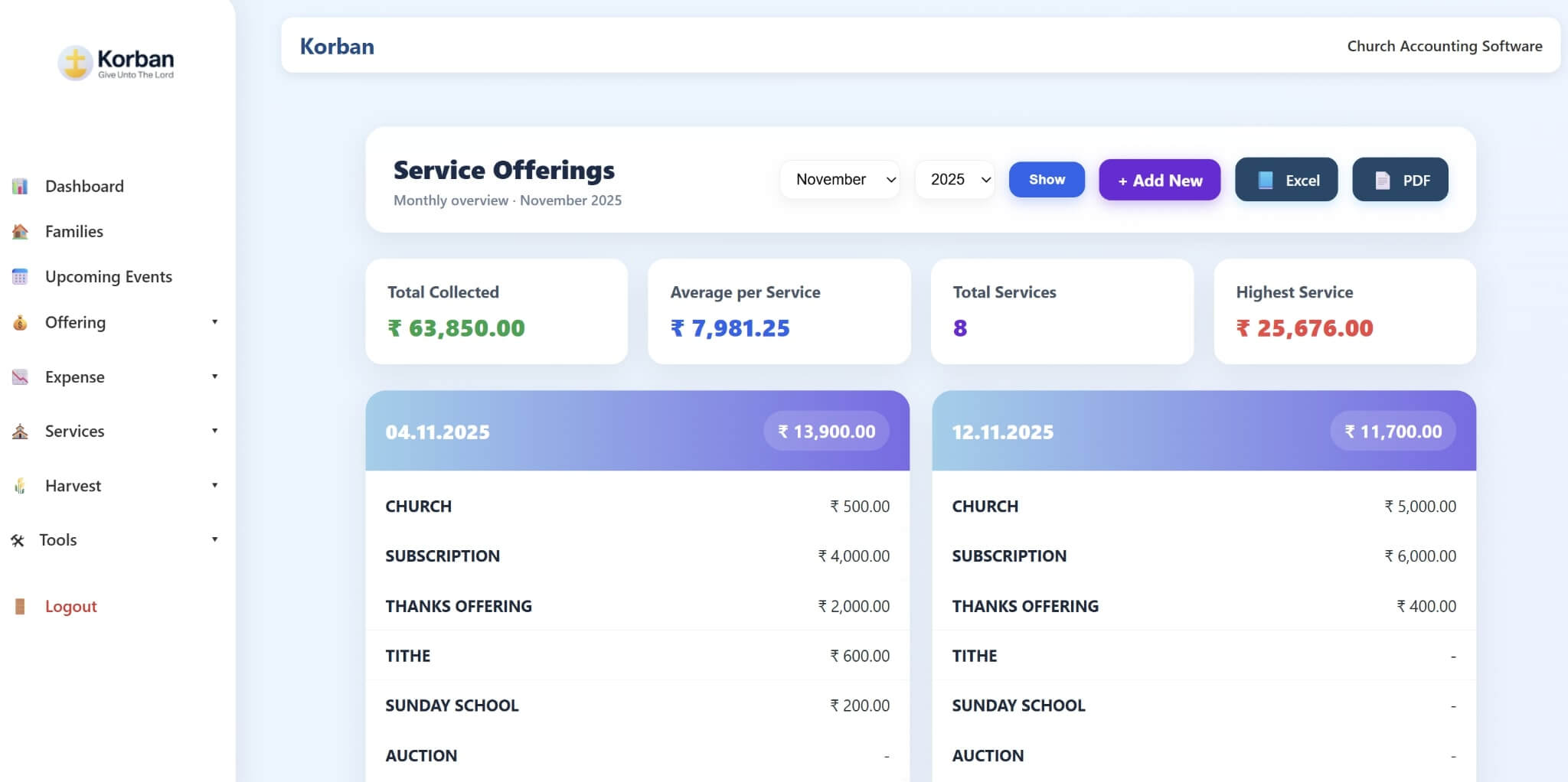 Service offerings